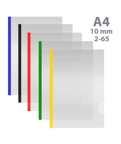 Dosar plastic A4, cu baghetă 10mm, pentru 2-65 file, BUROMAX